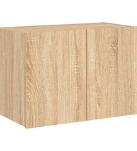 TV-Wandschrank mit LED-Leuchten Sonoma-Eiche 60x35x41 cm