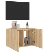 TV-Wandschrank mit LED-Leuchten Sonoma-Eiche 60x35x41 cm