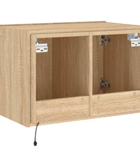 TV-Wandschrank mit LED-Leuchten Sonoma-Eiche 60x35x41 cm