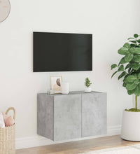TV-Wandschrank mit LED-Leuchten Betongrau 60x35x41 cm