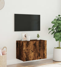 TV-Wandschrank mit LED-Leuchten Räuchereiche 60x35x41 cm