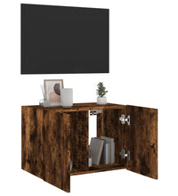 TV-Wandschrank mit LED-Leuchten Räuchereiche 60x35x41 cm