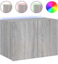 TV-Wandschrank mit LED-Leuchten Grau Sonoma 60x35x41 cm