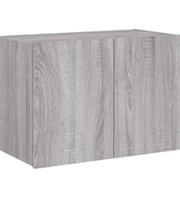 TV-Wandschrank mit LED-Leuchten Grau Sonoma 60x35x41 cm