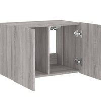 TV-Wandschrank mit LED-Leuchten Grau Sonoma 60x35x41 cm