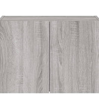 TV-Wandschrank mit LED-Leuchten Grau Sonoma 60x35x41 cm