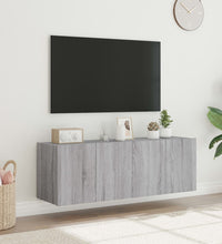 TV-Wandschränke mit LED-Leuchten 2 Stk. Grau Sonoma 60x35x41 cm