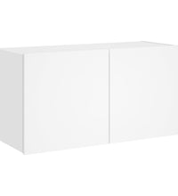 TV-Wandschrank mit LED-Leuchten Weiß 80x35x41 cm