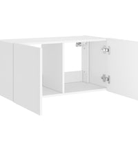 TV-Wandschrank mit LED-Leuchten Weiß 80x35x41 cm