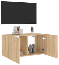 TV-Wandschrank mit LED-Leuchten Sonoma-Eiche 80x35x41 cm