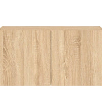 TV-Wandschrank mit LED-Leuchten Sonoma-Eiche 80x35x41 cm