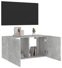 TV-Wandschrank mit LED-Leuchten Betongrau 80x35x41 cm