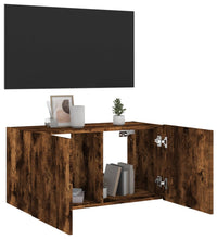 TV-Wandschrank mit LED-Leuchten Räuchereiche 80x35x41 cm