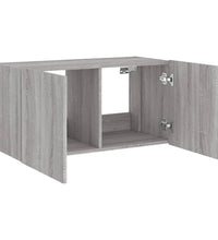 TV-Wandschrank mit LED-Leuchten Grau Sonoma 80x35x41 cm