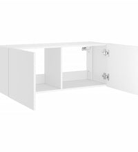 TV-Wandschrank mit LED-Leuchten Weiß 100x35x41 cm