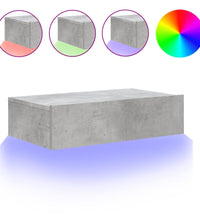 TV-Schrank mit LED-Leuchten Betongrau 60x35x15,5 cm