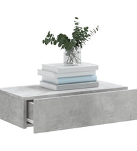 TV-Schrank mit LED-Leuchten Betongrau 60x35x15,5 cm
