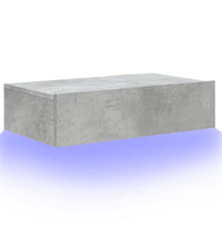 TV-Schrank mit LED-Leuchten Betongrau 60x35x15,5 cm