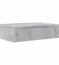 TV-Schrank mit LED-Leuchten Betongrau 60x35x15,5 cm