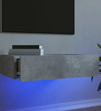 TV-Schrank mit LED-Leuchten Betongrau 60x35x15,5 cm