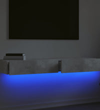 TV-Schränke mit LED-Leuchten 2 Stk. Betongrau 60x35x15,5 cm