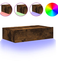 TV-Schrank mit LED-Leuchten Räuchereiche 60x35x15,5 cm