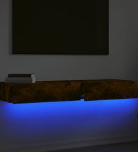 TV-Schränke mit LED-Leuchten 2 Stk. Räuchereiche 60x35x15,5 cm