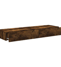 TV-Schränke mit LED-Leuchten 2 Stk. Räuchereiche 60x35x15,5 cm