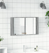 LED-Spiegelschrank Grau Sonoma 80x12x45 cm Acryl