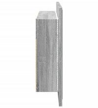 LED-Spiegelschrank Grau Sonoma 80x12x45 cm Acryl
