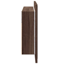 LED-Spiegelschrank Braun Eichen-Optik 80x12x45 cm Acryl