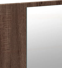 LED-Spiegelschrank Braun Eichen-Optik 80x12x45 cm Acryl