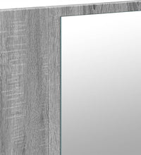 LED-Spiegelschrank Grau Sonoma 90x12x45 cm Acryl