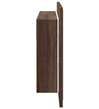LED-Spiegelschrank Braun Eichen-Optik 90x12x45 cm Acryl