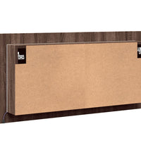 LED-Spiegelschrank Braun Eichen-Optik 90x12x45 cm Acryl