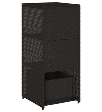 Gartenschrank Schwarz 50x55x115 cm Poly Rattan