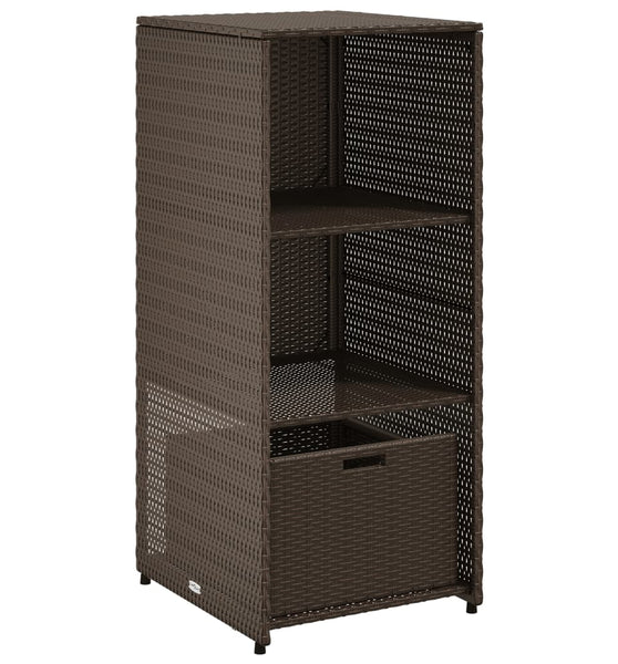 Gartenschrank Braun 50x55x115 cm Poly Rattan