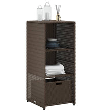 Gartenschrank Braun 50x55x115 cm Poly Rattan