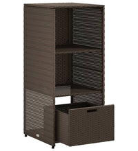 Gartenschrank Braun 50x55x115 cm Poly Rattan