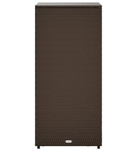 Gartenschrank Braun 50x55x115 cm Poly Rattan