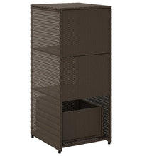 Gartenschrank Braun 50x55x115 cm Poly Rattan