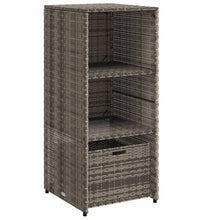 Gartenschrank Grau 50x55x115 cm Poly Rattan