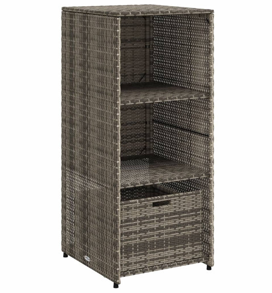 Gartenschrank Grau 50x55x115 cm Poly Rattan