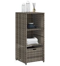 Gartenschrank Grau 50x55x115 cm Poly Rattan