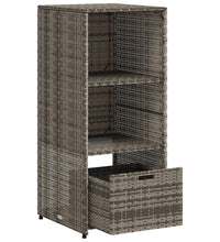 Gartenschrank Grau 50x55x115 cm Poly Rattan