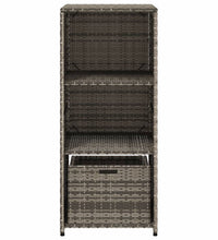 Gartenschrank Grau 50x55x115 cm Poly Rattan