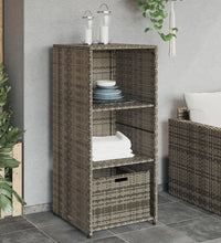 Gartenschrank Grau 50x55x115 cm Poly Rattan