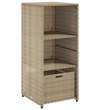 Gartenschrank Beige 50x55x115 cm Poly Rattan