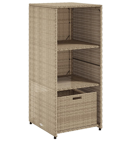 Gartenschrank Beige 50x55x115 cm Poly Rattan