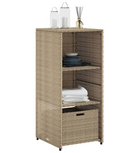 Gartenschrank Beige 50x55x115 cm Poly Rattan